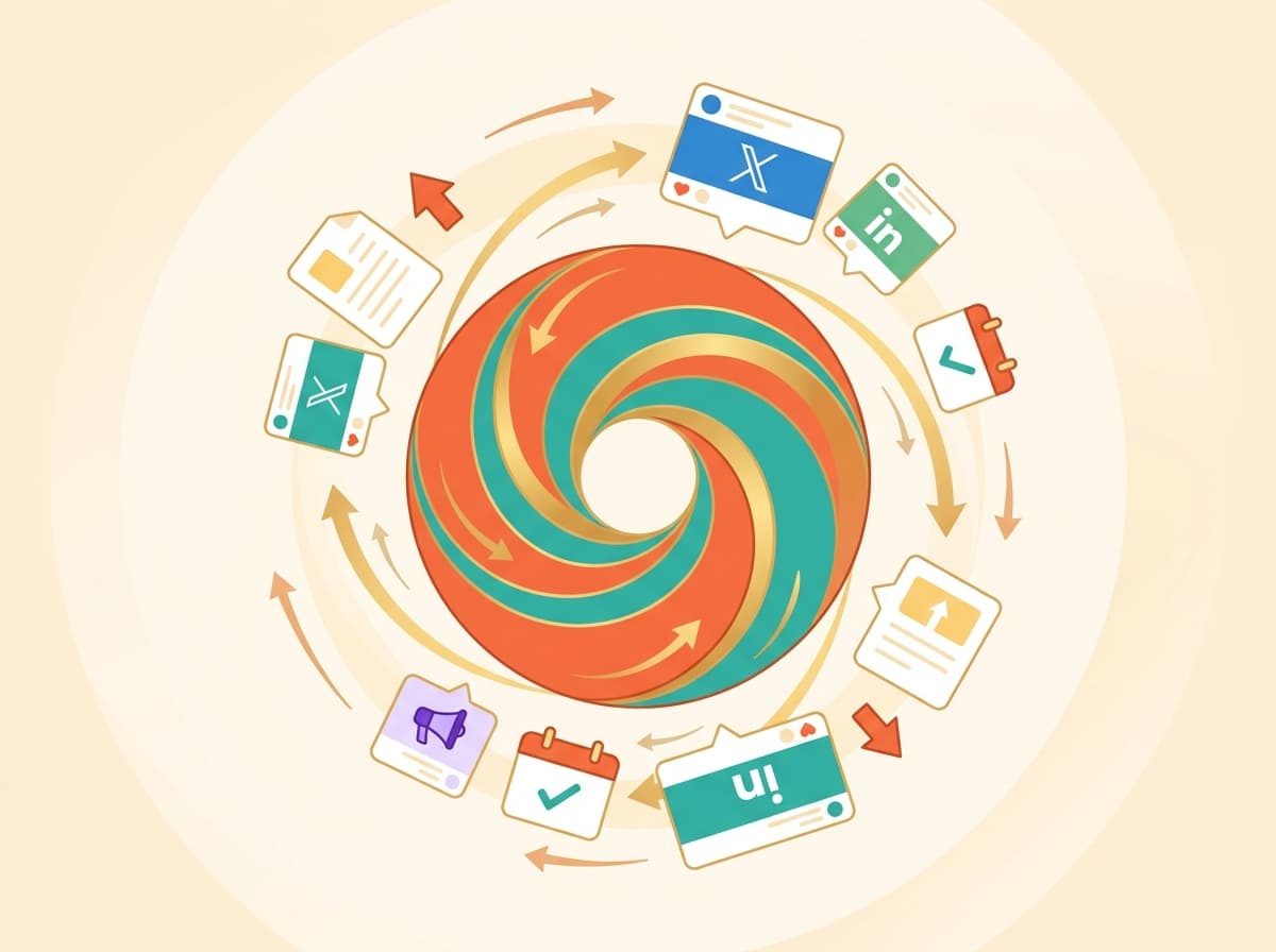 Content flywheel compounding over time
